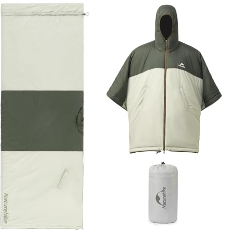 Naturehike Multifunktionell SovsäCk Av Bomull Utomhus SovsäCk FöR Vuxna, Poncho-SovsäCk, VattentäT Och VindtäT SovsäCk, Perfekt FöR Camping, Resor Och Utomhusaktiviteter