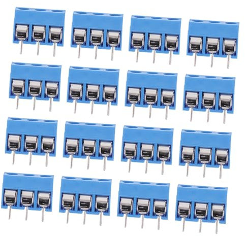 OKUMEYR 20stücke Schraubklemmenblock Stabile Stromübertragung Leicht Zu Installierender Klemmenblockanschluss Für Diverse Elektronische Geräte Und Projekte