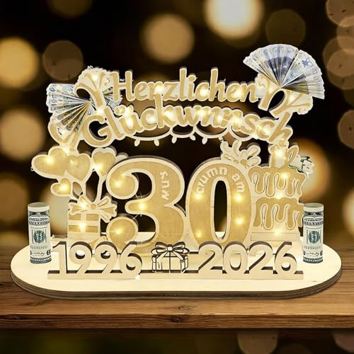 Herbst 30 Geburtstag Geldgeschenk 2026 30. Geburtstag Frauen Männer | Personalisiertes Geschenke für 30 Jahre Geburtstag Deko (30)