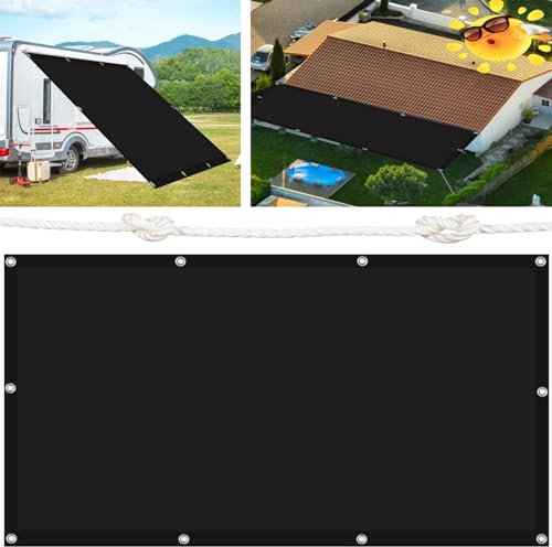 Extra Large Garden Sun Shade Sail 185 X 245 cm 98% UV Block Sky Blue Ideal for Outdoor Patio Canopy Includes Free Rope and Net Fence