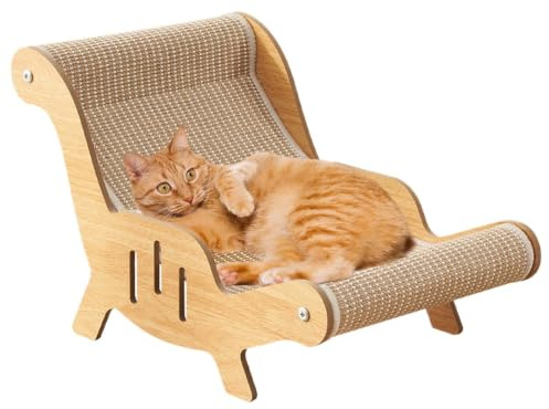 Katzen Sisal Liegestuhl, Bequemer Katzenkratzstuhl Katzenkratzer