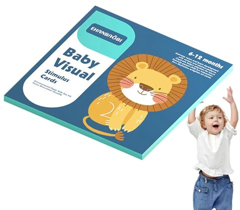 Tarjetas de estimulación visual, tarjetas de aprendizaje de alto contraste, herramientas de desarrollo sensorial, actividades de desarrollo cerebral para recién nacidos, niños y niñas, ayuda para la