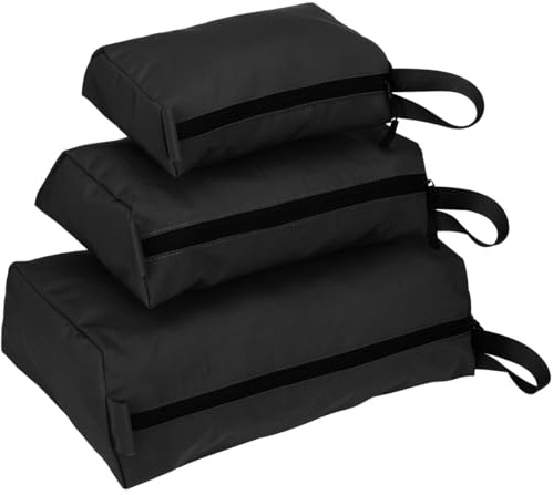 MUCHER Koffer Organizer Set 3-teilig Packtaschen Packwürfel Kompression Reisetasche Travel Organizer Wasserdichte Reise Kulturbeutel Tragbare Kosmetiktasche Packsäcke für Rucksack Damen Männer Schwarz