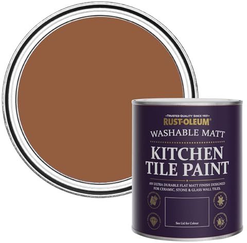 Rust-Oleum Water-Resistant Kitchen Tile Paint in Matt Finish - Terracotta 750ml