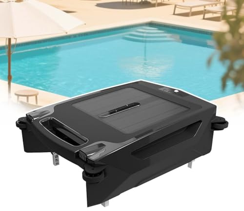 zhenmaster Skimmer automático Solar con App y batería de Respaldo – Robot de Limpieza para Piscinas inalámbrico, detección de obstáculos, Cesta de 3.4L, IPX7