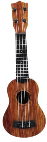 Uonlytech Ukulélé pour Garçon Fille Mini Instrument à Cordes Simulé Bois de Pêche Accessoire Éducatif Précoce pour Fille et Garçon Guitare Modèle pour Débutants Portable et Décoratif