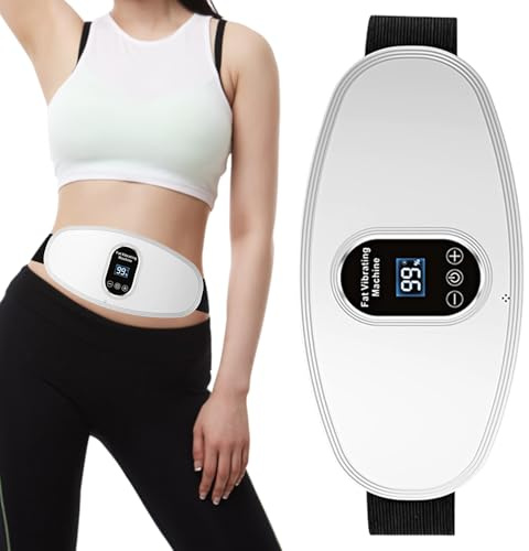 Bauchmassagegerät zum Abnehmen | Vibrationsmassagegerät zum Abnehmen und Formen | kabelloser Stimulator mit verstellbaren Stufen | für Taille Sport Zuhause Übungen Männer Frauen Bauch Körper