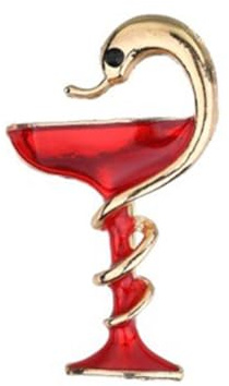 BESPORTBLE Broche Gobelet à Vin Créative en Alliage Coloré Lot de 2 Rouge et Vert pour Femme Accessoire de Fête Élégant Taille Unique