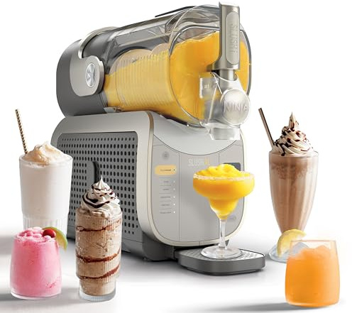 Ninja SLUSHi XL Smart Frozen Drink Maker and SLUSHi Machine, with SlushAssist Technology, 128 Oz Capacity, Sodas, Margaritas, Frappes, Milkshakes and More, Crema, FS601BR