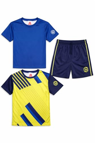 ALPHADVENTURE Conjunto Deportivo Niño de 3 piezas, Chándal, 2 Camiseta Manga Corta y 1 Pantalón Corto - De 6 hasta 14 años