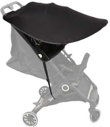 Universal Pram Sun Shade UPF 50 + Adjustable Baby Strollers Sun Shade Canopy Infant Breathable Pushchair Buggy Sunshade Cover Lightweight Foldable Baby Stroller Awning UV Protection Sunshade Cover