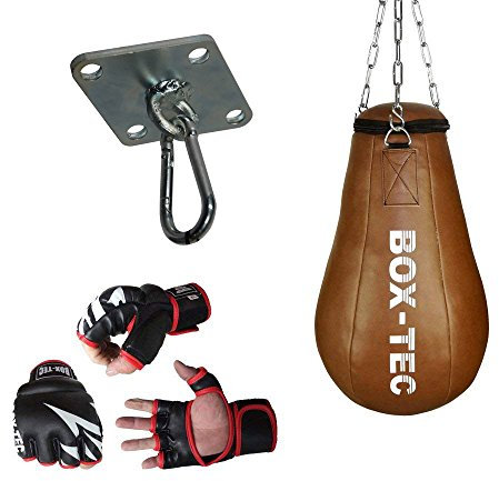 BOX-TEC MMA Boxbirne -/ Schlagbirne-/ Uppercut-/ Punchingball-Set Retro Freedom (XL)