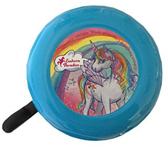 Einhorn Paradies Fahrradklingel, pink oder blau (Blau)