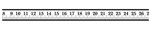 Ursus 590500179 - Masking Tape Maßband, schwarz/weiß, ca. 15 mm x 10 m, Klebeband aus Reispapier, einseitig bedruckt, Lösungsmittel- und säurefrei, ideal für Kartengestaltung und Scrapbooking