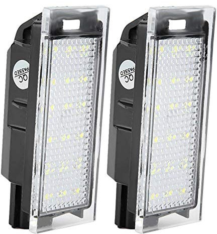 Fydun Luces de matrícula Placa de matrícula Lámpara de luz LED 2 UNIDS 1.8W Iluminación de matrículas para Espace Laguna