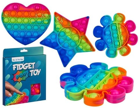 ootb Fidget Pop Toy Rainbow Anti Stress Bubble Pop Trend Push it Stern Herz Blume