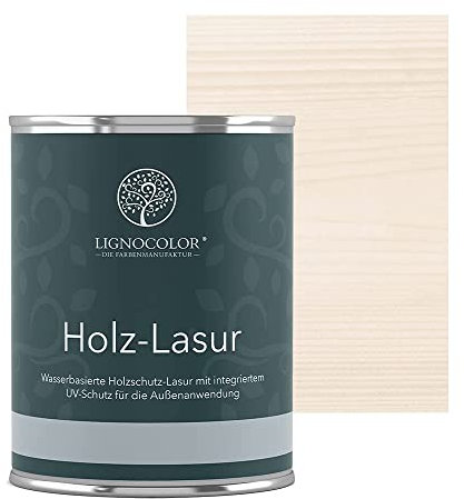 Lignocolor® Holzlasur (750ml Weiss) schützende Lasur für Außen & Innen Wasserbasis