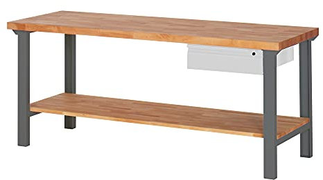 STIER Werkbank Premium mit 1 Schublade und Ablageboden BxTxH 2000x700x840mm
