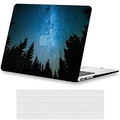 Ausmix Für MacBook Pro 13 Zoll Hülle 2022 2021 2020 2019-2016 Release M2 M1 A2338 A2289 A2251 A2159 A1989 A1706 A1708 Touch Bar, Kunststoff Hartschalenhülle & 3 Tastaturabdeckung, Sternenhimmel