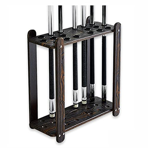 Billard-Queue-Halter Hölzerne Pool-Stickhalter, 18 Pools BOOD CUE Billard Pool Rack Ständer Holz Cue Stick Organizer Angelrute Rack Organizer