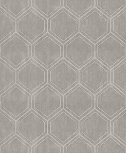 Superfresco Easy Vliestapete Hexagon Sand 10mx52cm | Tapeten Wohnzimmer, Wandverkleidung | Einfach anzubringen und zu Entfernen 1005 x 52