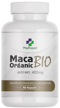 Maca Bio-Extrakt 400mg 60 Kapseln Maca-Wurzel Gedächtnis Libido Potenz Immunität