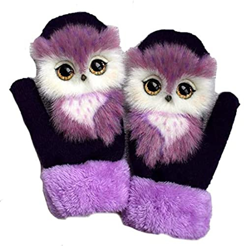 Cute Animal Mittens,Cartoon Tier Handschuhe Fäustlinge Frauen,Winterhandschuhe,Warm,Gestrickt,Weich, Fahrradhandschuhe,Strickhandschuhe für Damen,Stretchhandschuhe