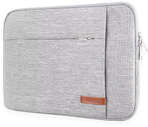 Lacdo Laptop Sleeve Case for 15 inch New MacBook Air M5/A3448 2026, M4 A3241 2025/M3 A3114/M2 A2941 2024-2023, 15 inch MacBook Pro A1990 A1707, Dell XPS 15, Computer Bag with Accessory Pocket, Gray