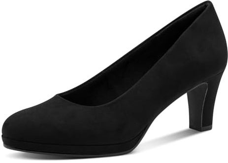 MARCO TOZZI Décolleté Donna con Tacco a Imbuto Vegane, Nero (Schwarz), 39 EU