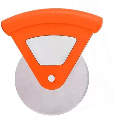 VIER - Cortapizzas manual redondo, fabricado en acero inoxidable. Práctico y muy fácil de usar.