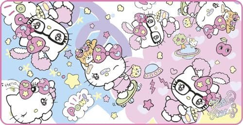 Konix Hello Kitty Gaming musmatta XXL 90 x 46 cm - halkfri mikrofiberyta - gummi
