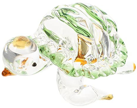 AOKWAWALIY Kleine Schildkröten-Sonnendekoration aus Glas, dekorative Schildkrötenverzierung für Zuhause, lebendiges Glasornament