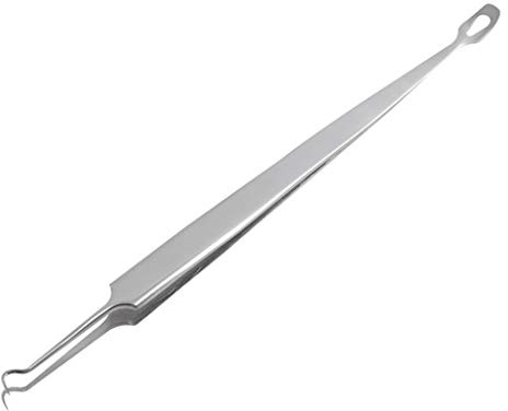 Saiyana Edelstahl Doppelende gebogene Mitesserentferner Pinzette Nadel Pickel Komedone Blemish Extractor Cleaner Tool Mitesser Entferner Extractor Tool