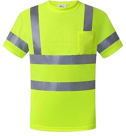 DRMEE Reflektierende Weste Sicherheitswesten Hochsichtbare Reflektierende Sicherheitsweste, Arbeitshemden, Reflektierende Streifen, Sicherheitswesten Für Herren Warnweste (Size : A_7XL)