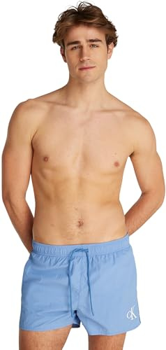 CK JEANS män shorts dragsko mode boardshorts, blå (Glacier 5534269), XL, Blå (Glacier 5534269), XL