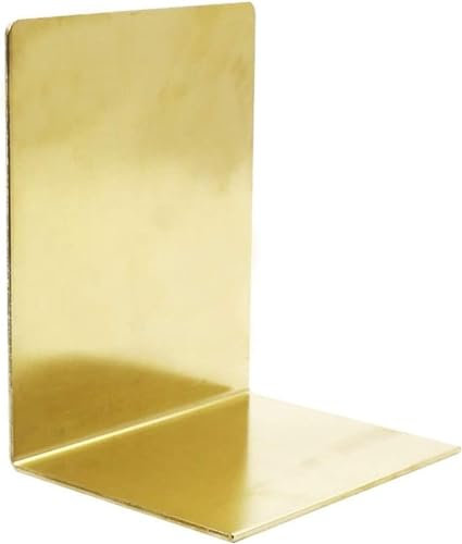 Buchstützen, Buchstützen Heavy Duty, Messing Buchstützen Goldene Bücherregale Dekor Buchhalter Buch Organizer Bücher Metall Buchstützen Buch Bücher Schreibtisch(Single)
