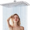 HardiValue Soffione doccia a pioggia, in acciaio inox, ugelli anticalcare (cromati, 30 x 20 cm)