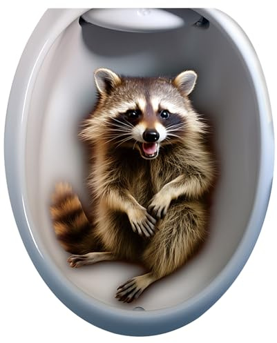 Toilettenaufkleber Toilettensitz Aufkleber Deko Aufkleber WC Deckel, Selbstklebende Tiere Wandaufkleber Lustig Toilettendeckel Aufkleber Für Schlafzimmer, Badezimmer, Küche 29x35cm
