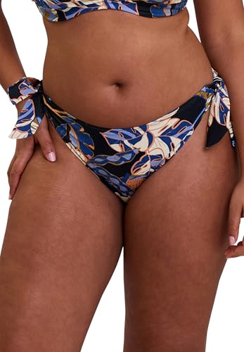 Sans Complexe - Modèle Fidji - Bas de Maillot de Bain - Femme - 46/48 - Imprimé Exotique Noir