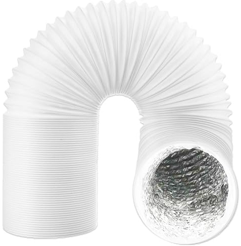 SPARES2GO Vent Hose for Bush Tumble Dryer PVC Aluminium Foil Insulated Duct Outlet Pipe (4 x 2.5m)