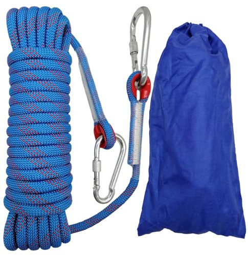 Corde da 10mm, Cordini Multiuso, Corda Resistente per Uso Esterno e Interno, Campeggio, Escursionismo, Nautica, Pesca, Lavori di Bricolage e Progetti Domestici (Blu, 10m)