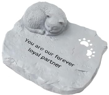 UOSIA Hund Katze Gedenksteine Statue Harz Haustier Grab Marker Memorial Geschenke Sympathie Geschenk für den Verlust von Garten Statuen