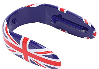 Ejoyous Slim Car Key Cover Alloy Smart Key Fob Case Replacement for Mini Clubman F54 F55 F56 Cabrio F57 F60 2014-2021 with U Shape Design Red and Blue Union Jack Style
