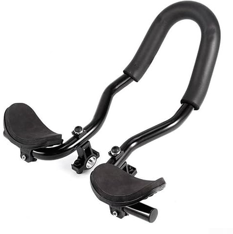 Aluminum Alloy Rest Handlebar for Road and Mountain Cycling Bikes, Compatible with For Triathlon and For Aero Bars, Sponge Cushion Removable for Cleaning