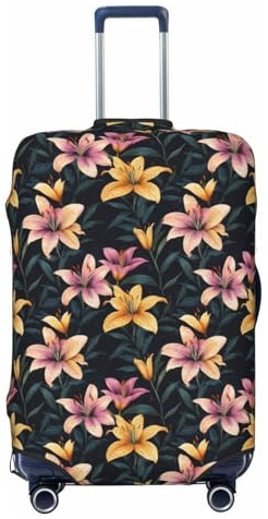Novastar Housse de protection pour bagages - Doux imprimé lys coloré pour valises de 73 à 81 cm