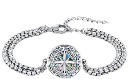 REDSUN Urnen Armband 925 Sterling Silber Libelle/Schmetterling/Kompass/Viking Keltische Knoten/Lotus Urne Armreifen für Asche Memorial Keepsake Kremation Feuerbestattung Schmuck für Damen Herren