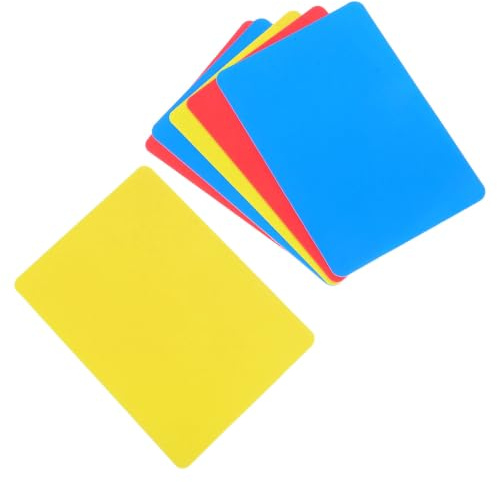 PLAFOPE Lot De 6 Cartes D'Arbitre De Football Rouge Jaune Bleu Carton De Pénalité pour Avertissement Et Expulsion Équipement D'Arbitrage pour Matchs en Intérieur Et Extérieur