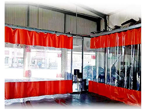 Lona grande para exteriores con paneles laterales transparentes y puerta enrollable, cubierta resistente a la intemperie para toldo de tienda de campaña y división de garaje