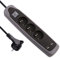 Electraline Gummy 35613 Bloc Multiprise 3 prises et 2 USB - couverture en silicone protection contre chocs - câble 2 mt - fiche plat