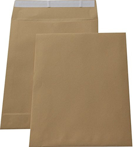 250 St. C4 Faltenversandtaschen braun Stehboden und 40 mm Falte 130 gr. Kuvert 229x324x40 mm Haftklebend Briefumschläge HK Briefhüllen